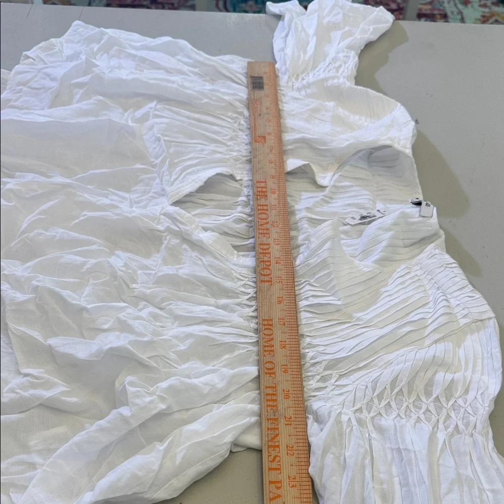 Madewell Pintucked Flutter-Sleeve Top Size L - Picture 5 of 6